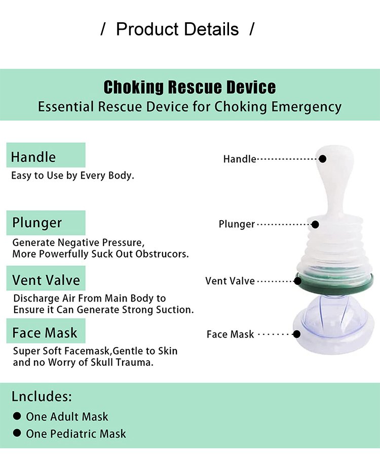 Portable Emergency Rescue Device Anti Choking Adult Baby First Aid Choking Emergency Device For Save Lives