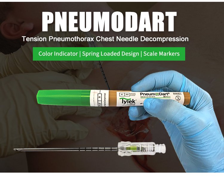 Hot Selling Pneumothorax Decompression Needle Great Chest Needle For Stopping Tension Pneumothorax