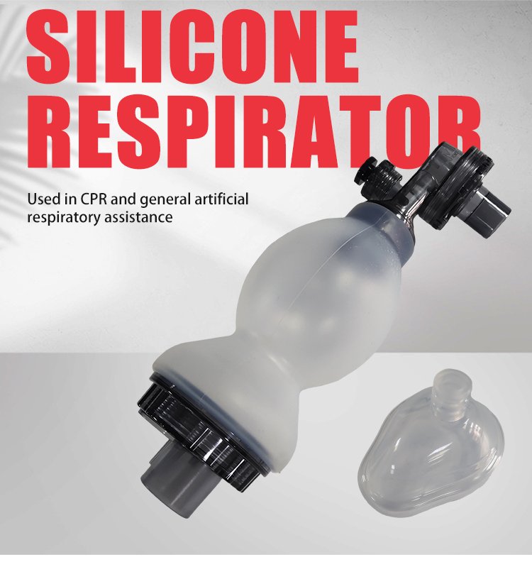 Pvc Mask Oxygen Valve Mask Solid Silicone Manual Resuscitator