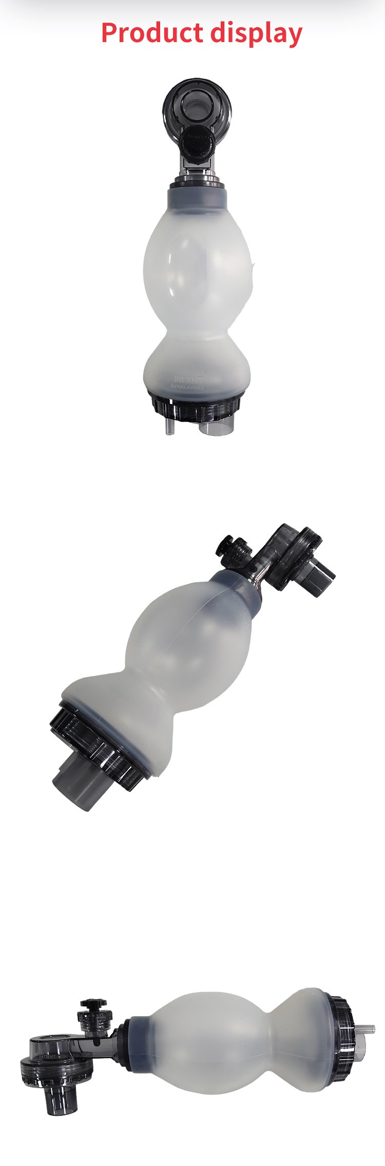 Pvc Mask Oxygen Valve Mask Solid Silicone Manual Resuscitator