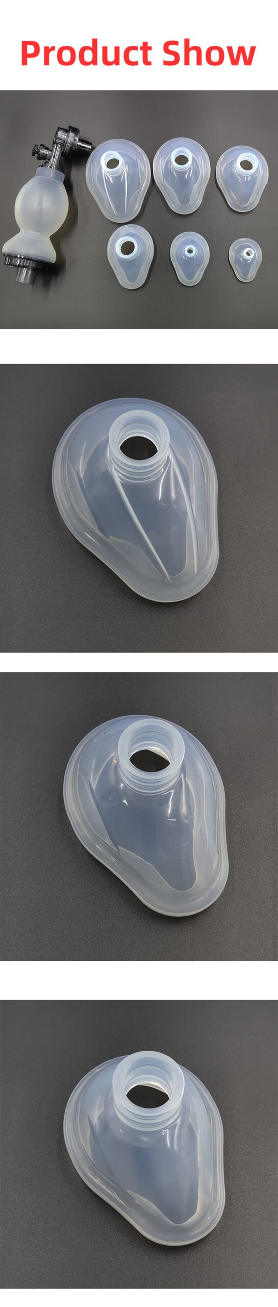 Pvc Mask Oxygen Valve Mask Solid Silicone Manual Resuscitator