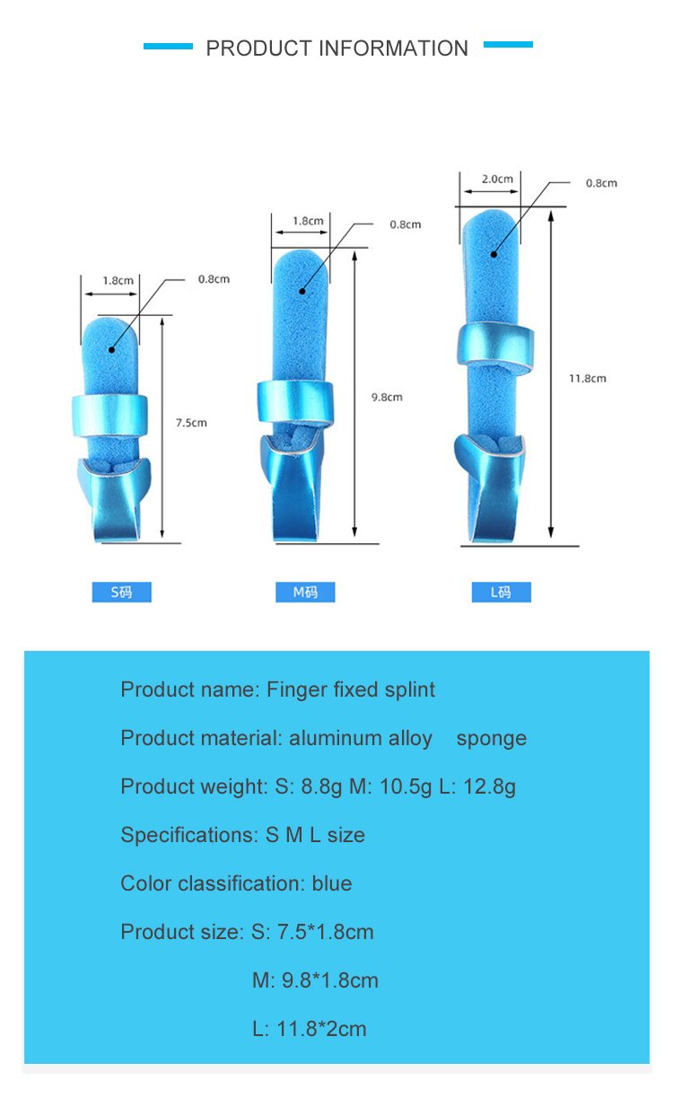 Orthopedic First Aid Finger Splint Medical Sponge Splint For