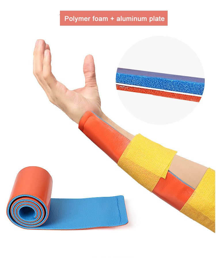 Tactical first aid fixed coil polymer plaster splint plastic finger wrist leg fixed fracture splint