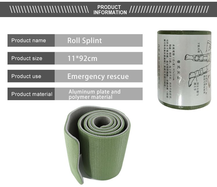 First aid splint polymer roll plastic aluminum national splint