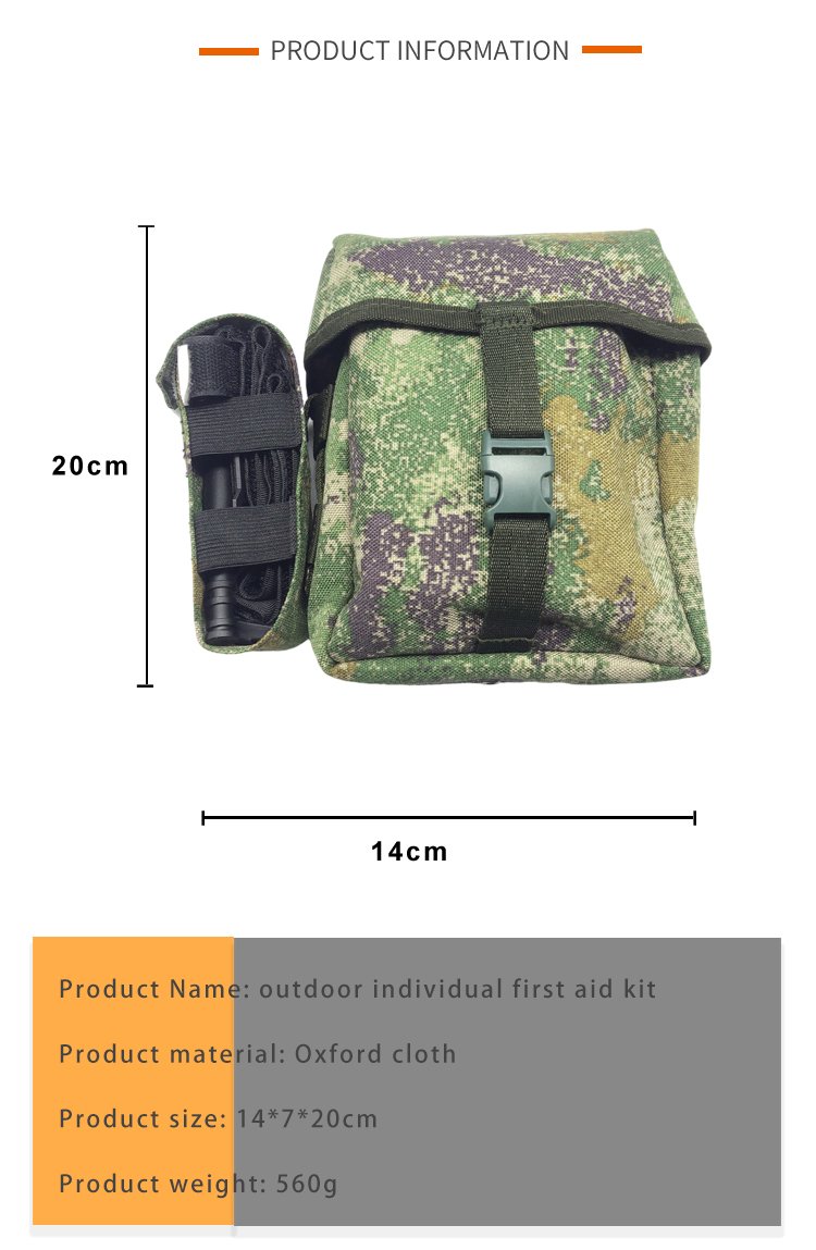 Outdoor Tactical Military Multi-functional Camouflage Individual 7-in-1 Medical Kit