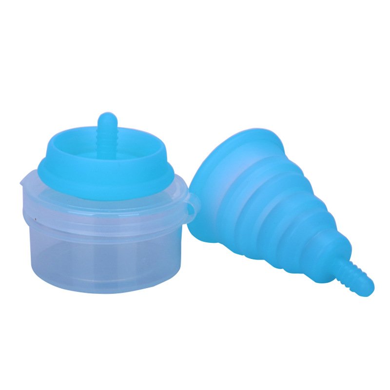 Foldable and reusable silicone women's menstrual cup