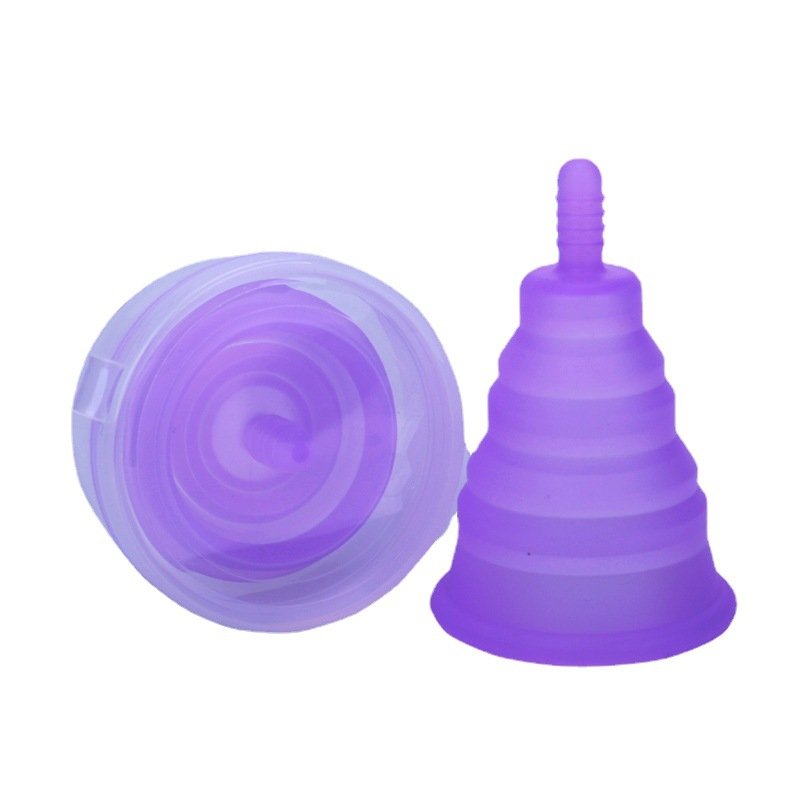 Foldable and reusable silicone women's menstrual cup