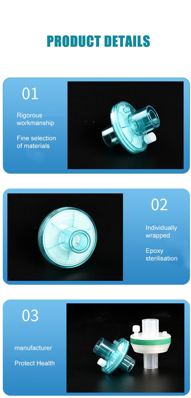 Medical disposable respiratory filter for filtering bacteria and viruses