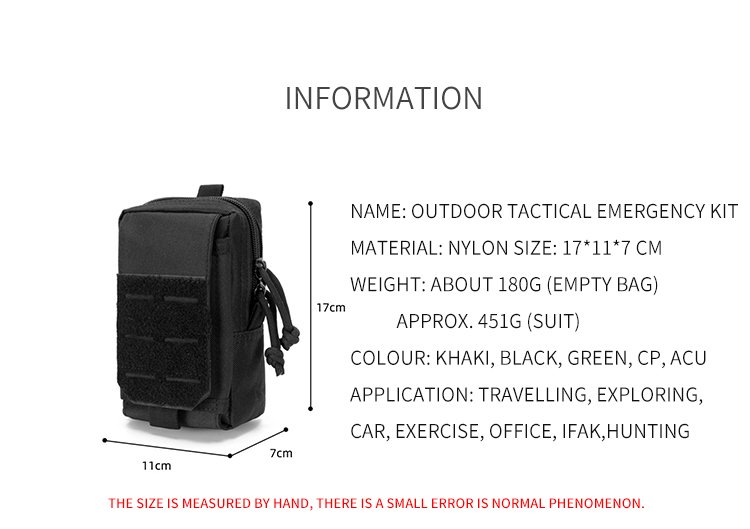 Manufacturer China Ifak Trauma Survival Tactical First Aid Kit, Bulk Outdoor