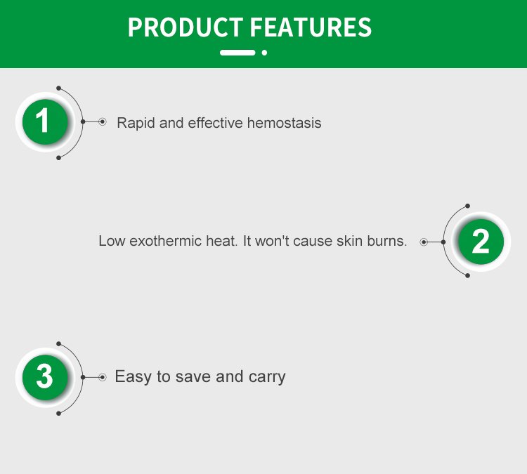 Tactical Medical Emergency Zeolite Dressing For Outdoor Camping Hiking External Trauma Wound