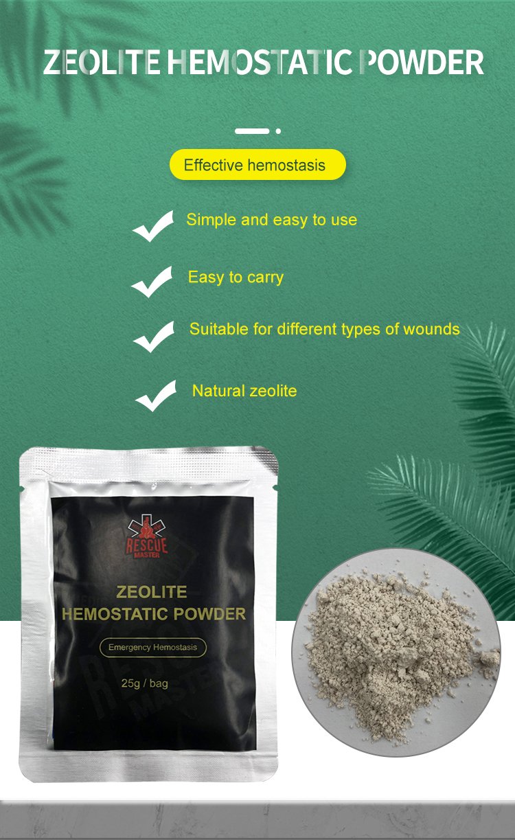 Zeolite Powdery Dressing / Quick-Effect Hemostatic Powder / Arterial Hemostatic Dressing