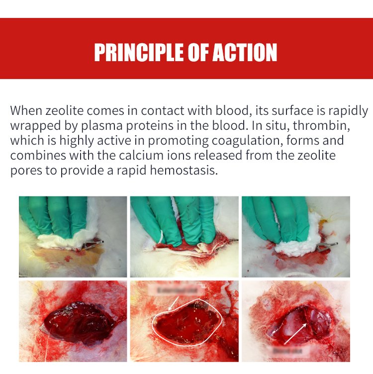 Tactical medical military trauma external application hemostatic gauze