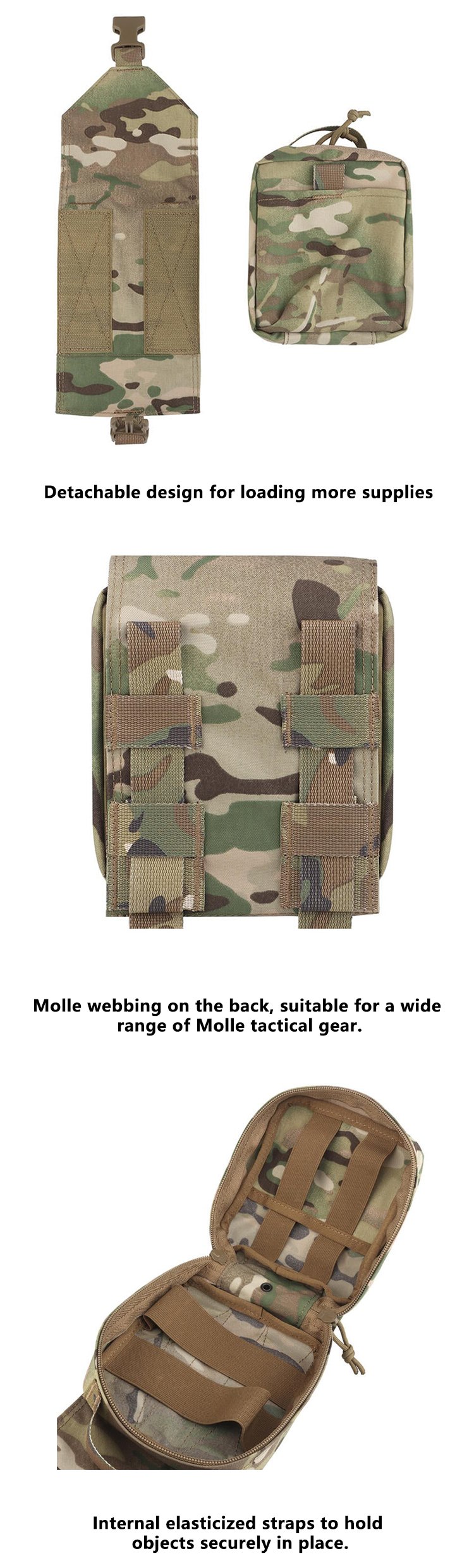 Personal Nylon Tactical Multi-Purpose Molle First Aid Medical Bag