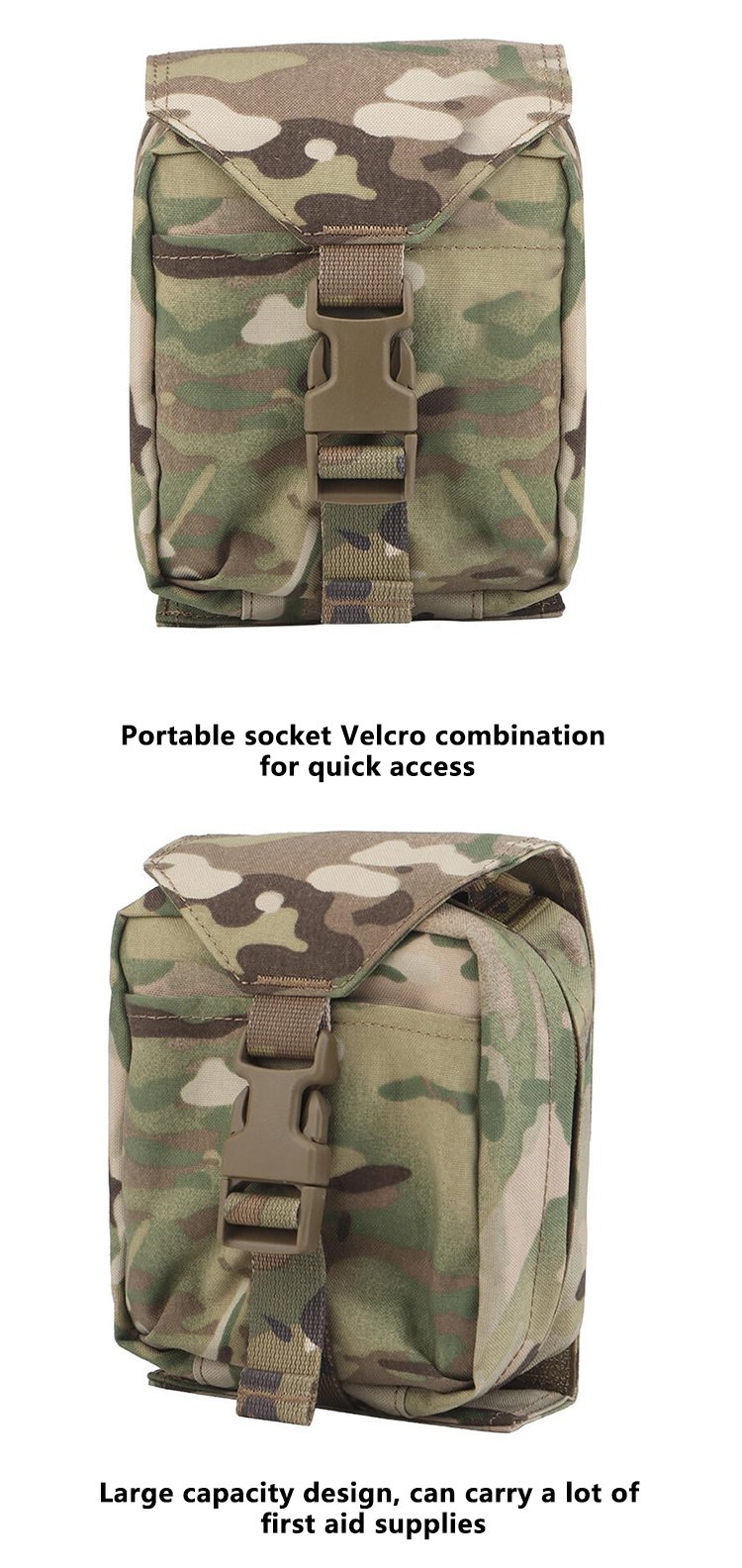 Personal Nylon Tactical Multi-Purpose Molle First Aid Medical Bag