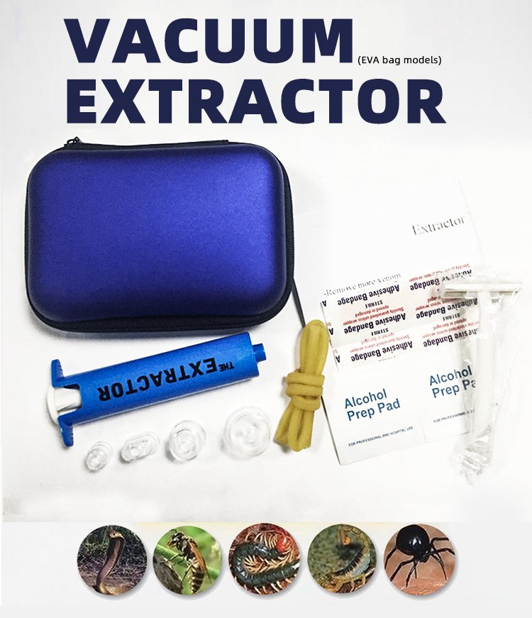 Reusable and drinkable venom extractor for detoxification treatment of snake bites, set of emergency supplies, venom extractor