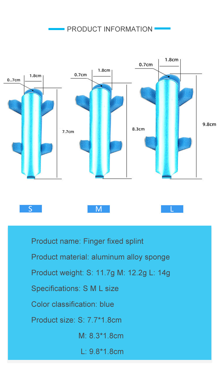 Aluminum Alloy Finger Fixation Clamp Finger Dislocation Fixation Strap Curved And Straight Orthotic Finger Protection Sleeve