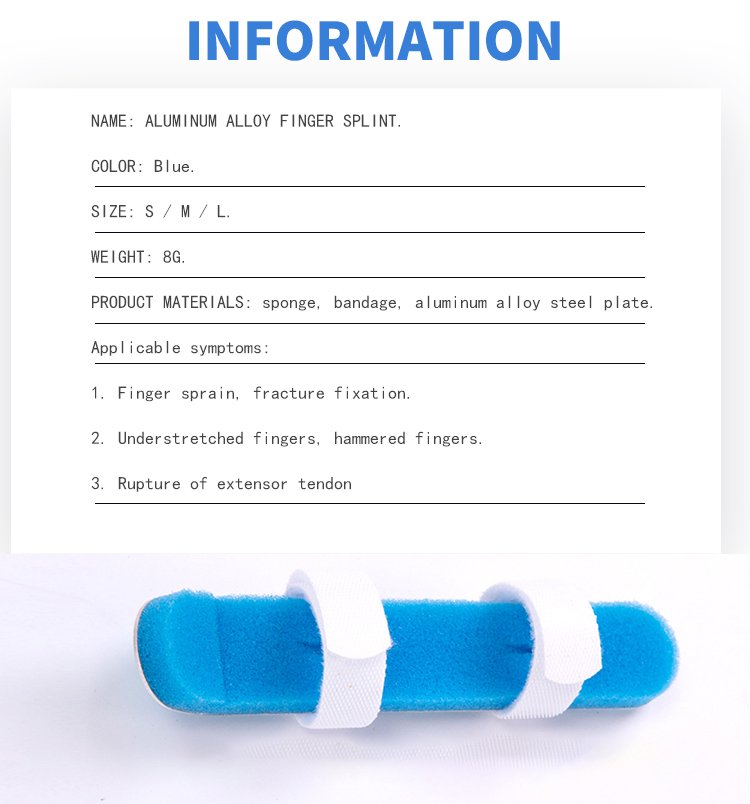Manufacturer Direct Sales Finger Fixation Clamp Aluminum Alloy Sponge Finger Fracture Fixation Set Finger Orthotic Device