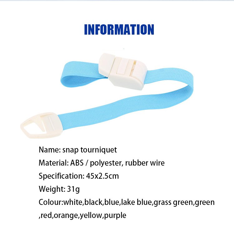 Outdoor Exploration Survival Equipment Outdoor Emergency Buckle Tourniquet Portable Multi-color Elastic Tourniquet