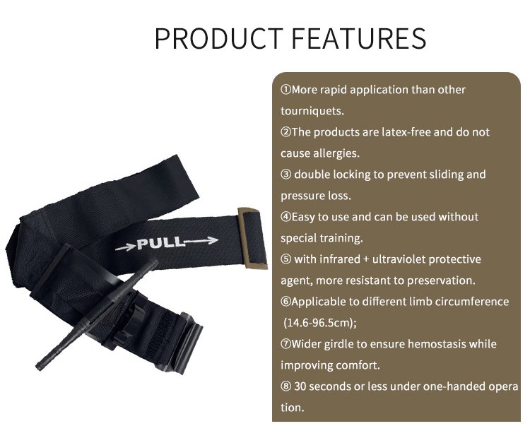 TMT Tactical Outdoor Emergency Tourniquet Field Exploration Camping Portable Spinning Tourniquet Training Trauma Strap