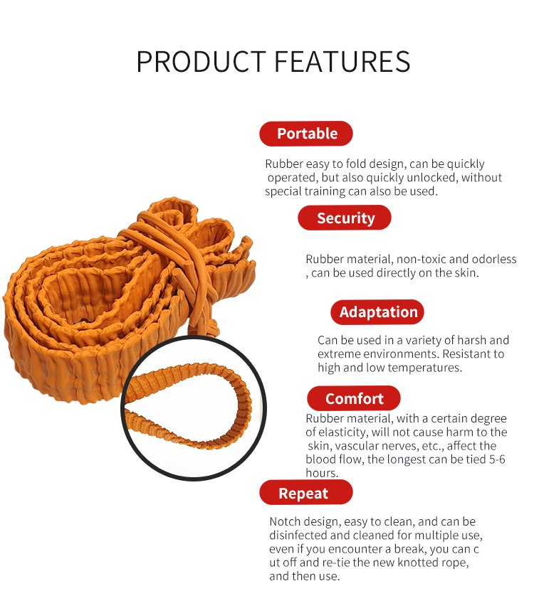 Outdoor Equipment Adventure Training Alpha Tourniquet Orange IFAK Bag Accessories Elastic Adjustable Elastic Bandage