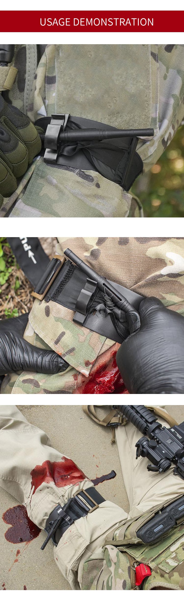 TMT Tactical Outdoor Emergency Tourniquet Field Exploration Camping Portable Spinning Tourniquet Training Trauma Strap