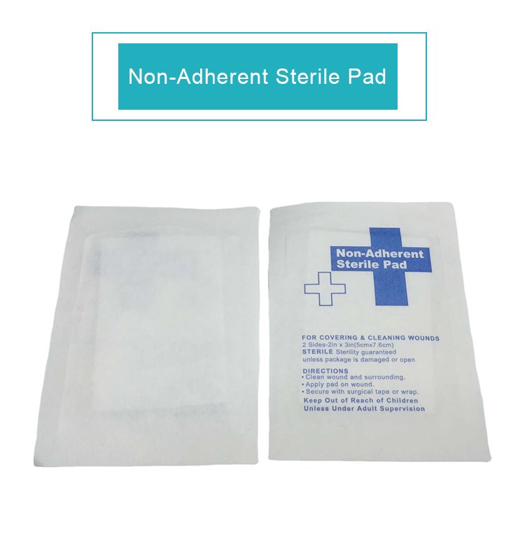 First Aid Kit Accessories Disposable Wound Non-stick Pad Non-Woven Non-stick Pad Wound Disinfection Dressing Pad 5*7.5cm