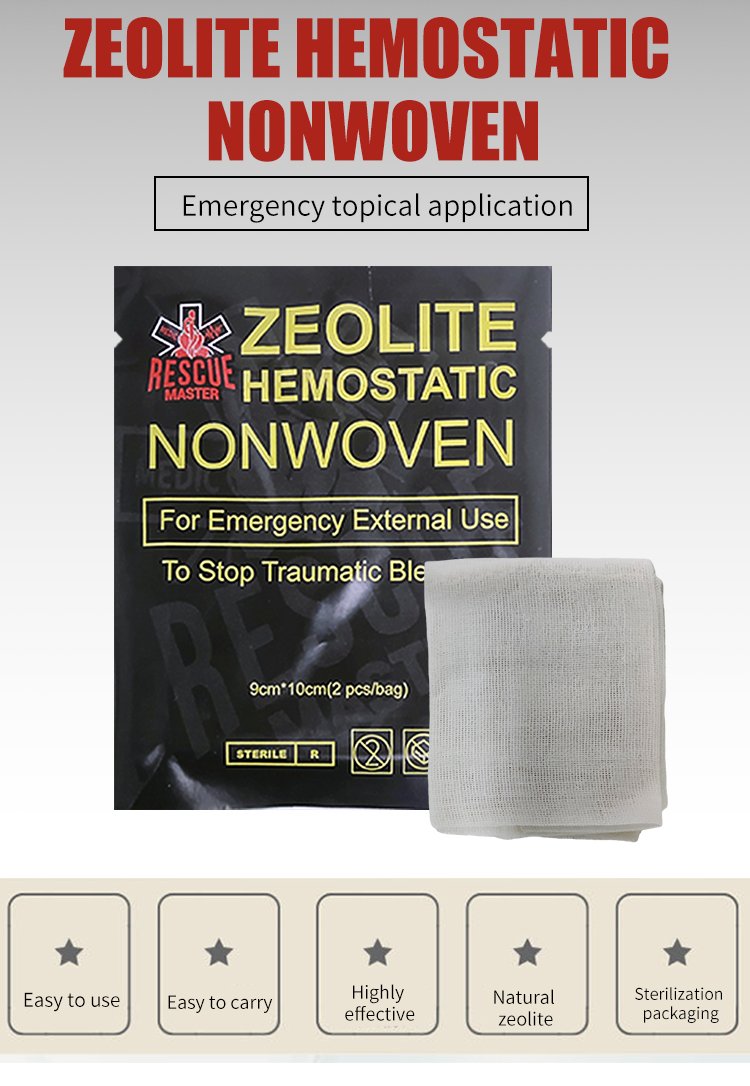 Zeolite Hemostatic Gauze Zeolite Hemostatic Gauze Outdoor Emergency Trauma