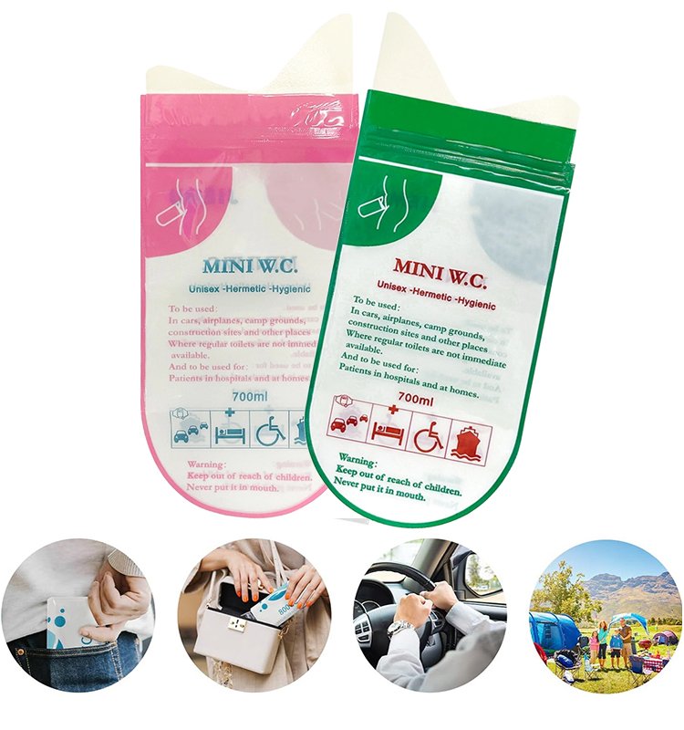 700ml outdoor disposable convenient adult car travel urine bag unisex emergency urine bag