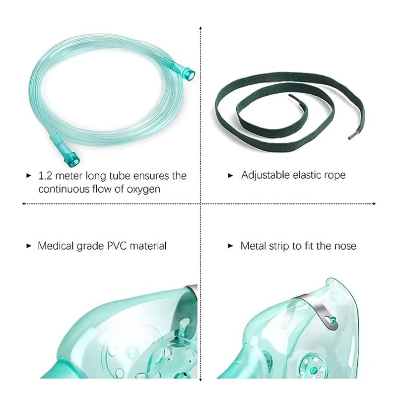 Factory direct sales of High Concentration Adult Non-rebreather Oxygen Face Mask with Elastic Reservoir Bag, Medical Consumables - Source Factory Manufacturer