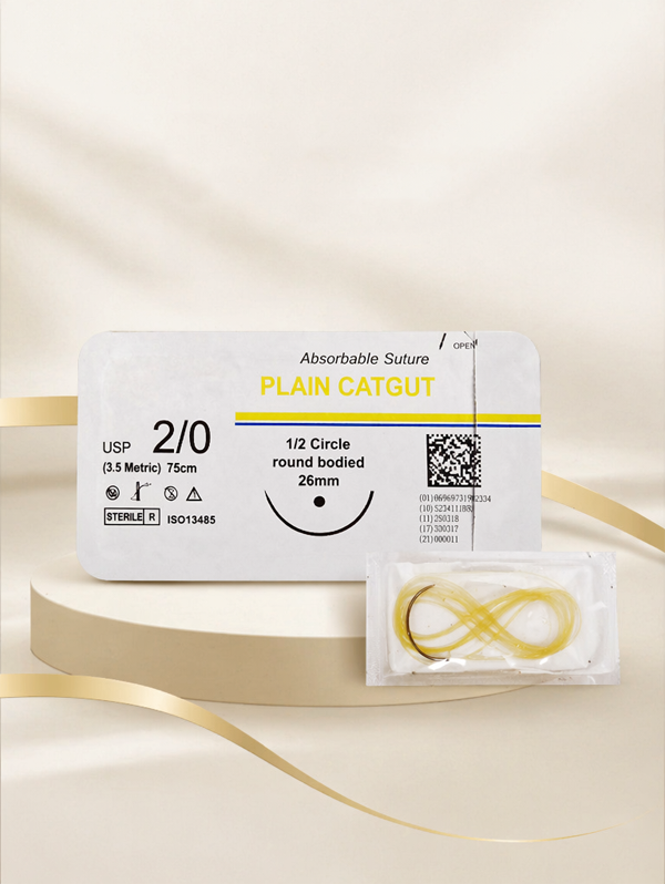 Factory Direct Sales Plain Catgut Absorbable Surgical Sutures Ce Certified Medical Grade Sterile Usp4-7/0 Model For General Surgery Source Factory