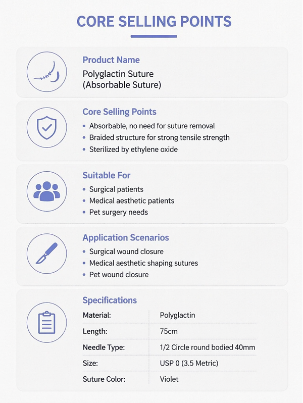 Medical Supplier Pga /polyglycolic Acid Surgical Needled Suture Thread With Suture Needle Disposable Medical Surgical Suture polyglycolic Acid surgical Suture Thread Factory Direct Sales China Manufacturer