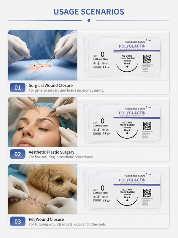Medical Supplier Pga /polyglycolic Acid Surgical Needled Suture Thread With Suture Needle Disposable Medical Surgical Suture polyglycolic Acid surgical Suture Thread Factory Direct Sales China Manufacturer