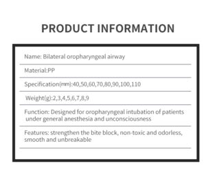 Ce Certificate High Quality Medical Equipment Guedel Oropharyngeal Airway