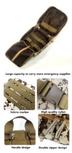 Personal Durable Nylon Ifak Tactical Utility Medical Emergency Molle Trauma First Aid Kit