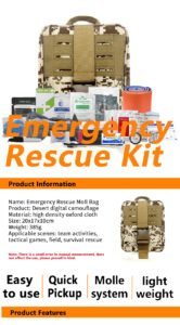 Tactical Emergency Survival Kit Camping Trauma Survival First Aid Equipment Molle Kit Nylon Ifak Trauma First Aid Kit